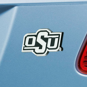 Oklahoma State OSU NCAA Chrome Auto Emblem ~ 3-D Metal