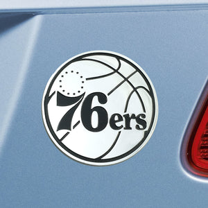 Philadelphia 76ers NBA Chrome Auto Emblem ~ 3-D Metal
