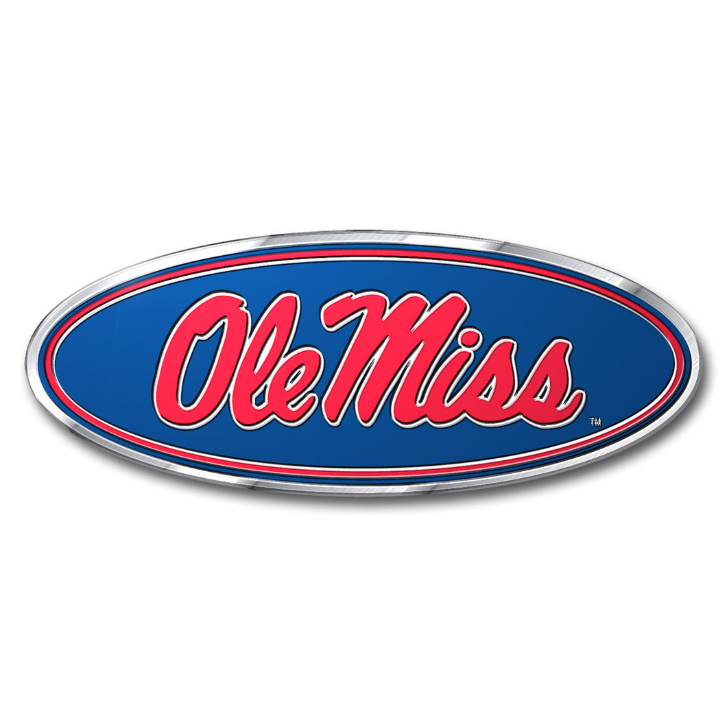 University of Mississippi (Ole Miss) Embossed Color Emblem