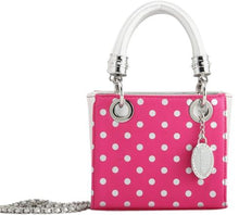 Score! Jacqui Classic Top Handle Crossbody Satchel - Pink and Silver