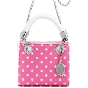 Score! Jacqui Classic Top Handle Crossbody Satchel - Pink and White