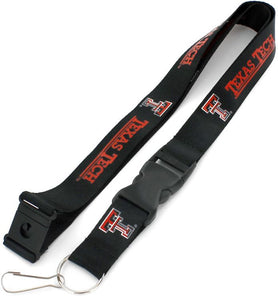 TEXAS TECH Raiders Red and Black Officially NCAA Licensed Logo Team Lanyard