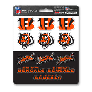Cincinnati Bengals 12pk Mini Decal Orange and Black NFL Team ProMark Stickers