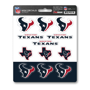 Houston Texans NFL 12pk Mini Decal Blue and Red Stickers
