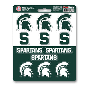 Michigan State Spartans NCAA 12pk Mini Decals Stickers