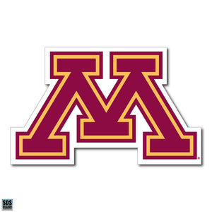 University of Minnesota NCAA Collegiate Logo Super Durable Purse Sticker~ Golden Gophers "M" Maroon and Gold Logo