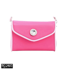 SCORE! Eva Designer Crossbody Clutch - Hot Pink and Light Pink