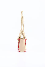 SCORE! Jacqui Classic Top Handle Crossbody Satchel  - Red and Gold
