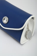 SCORE! Eva Designer Crossbody Clutch - Navy Blue and White