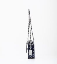 SCORE! Chrissy Small Designer Clear Crossbody Bag - Navy Blue and White