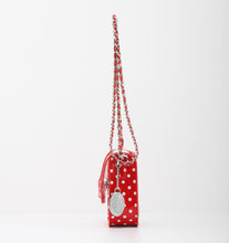 SCORE! Chrissy Small Designer Clear Crossbody Bag - Red and White