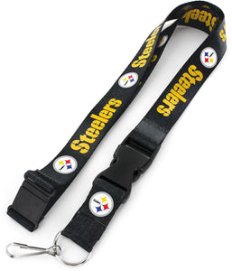 Pittsburgh Steelers Officially Licensed Black and Gold NFL Logo Team Lanyard