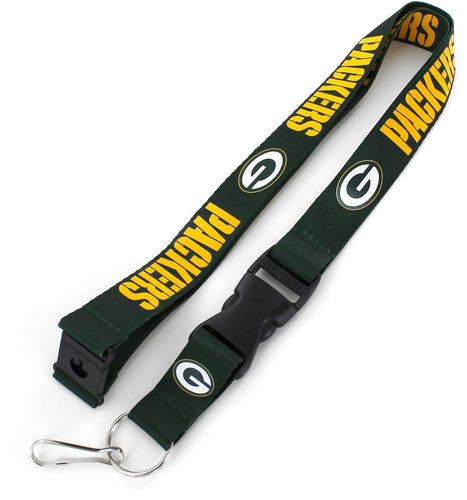 Green Bay Packers Officially NFL Licensed Green and Gold Logo Team Lanyard