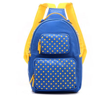 SCORE! Natalie Medium Designer Backpack - Royal Blue & Yellow Gold