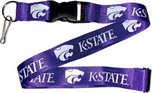 KANSAS STATE Wildcats KSU Purple and White Officially Licensed NCAA Logo Team Lanyard