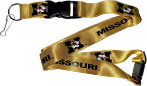 MISSOURI University Tigers Black and Gold Yellow Officially NCAA Licensed Logo Team Lanyard