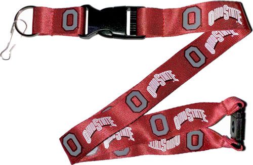 OHIO State Buckeyes Red and White Officially NCAA Licensed Logo Team Lanyard