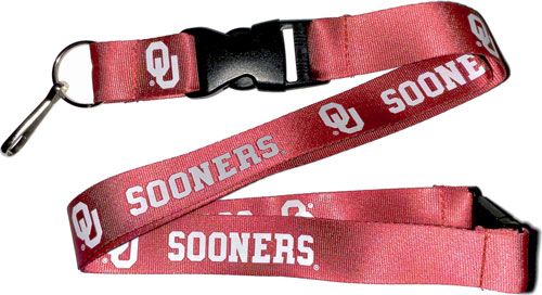 OKLAHOMA University OU Sooners Red and White Officially NCAA Licensed Logo Team Lanyard
