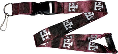 TEXAS A&M Aggies Maroon and White Officially NCAA Licensed Logo Team Lanyard