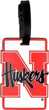 NEBRASKA University Cornhuskers NCAA Licensed SOFT Luggage BAG TAG~ Red