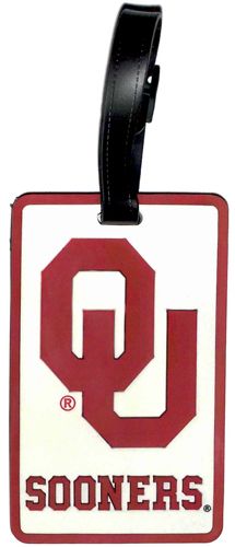 OKLAHOMA University SOONERS NCAA Licensed SOFT Luggage BAG TAG