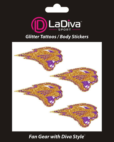 University of Northern Iowa UNI Panthers Purple and Gold~Body, Face and Purse Sticker Tattoos