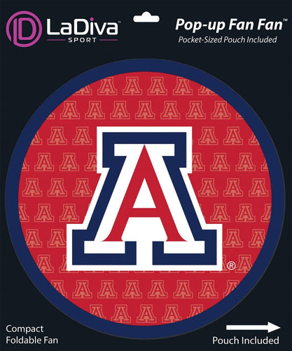 University of Arizona ~ UA Wildcats~Pop-Up Fan Fan with Pouch